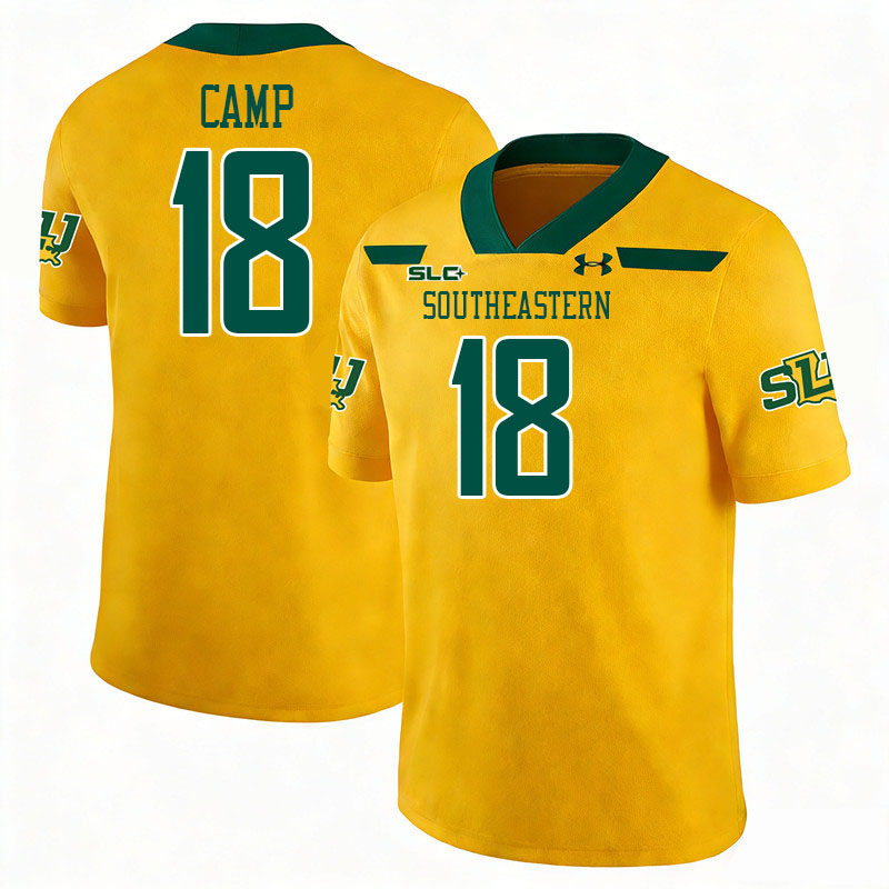 Southeastern Louisiana Lions #18 Carson Camp College Football Jerseys,Uniforms Stitched-Gold
